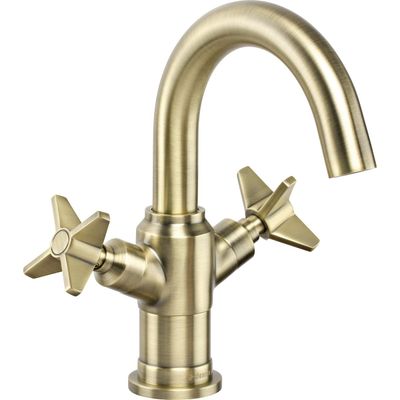 Mélangeur de lavabo Deante Temisto 141 sans bonde en PVD laiton brossé