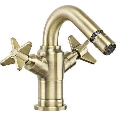Bidet Mixer Deante Temisto without Drain in Brushed Brass PVD