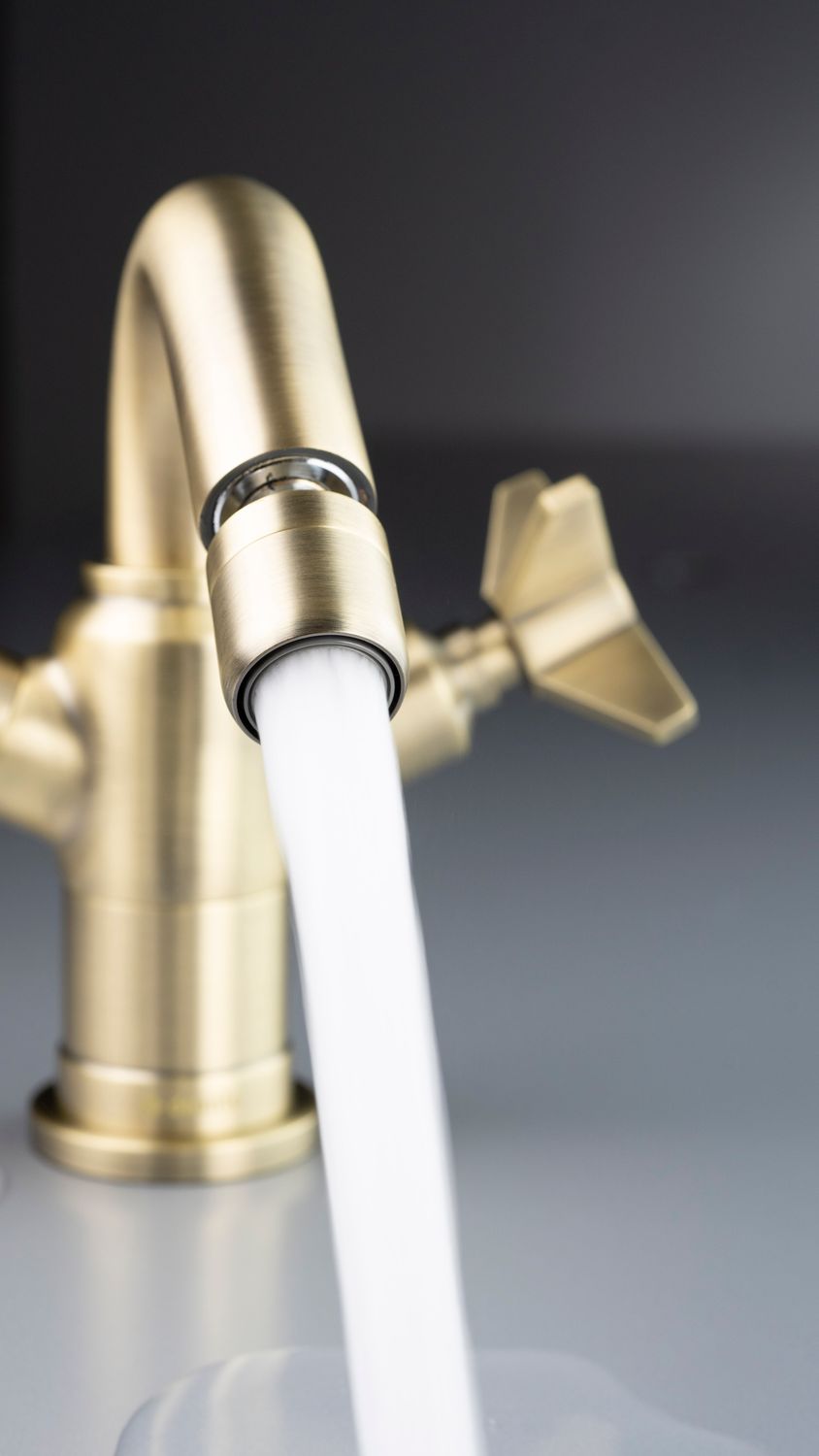 Mélangeur de bidet Deante Temisto sans bonde en PVD laiton brossé — vue 3
