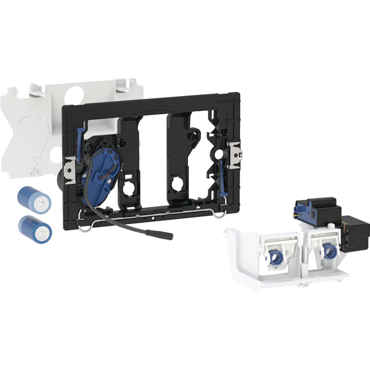 Commande de WC Geberit électronique, alimentation par piles, pour réservoir à encastrer Sigma 12 cm, pour contacteur radio