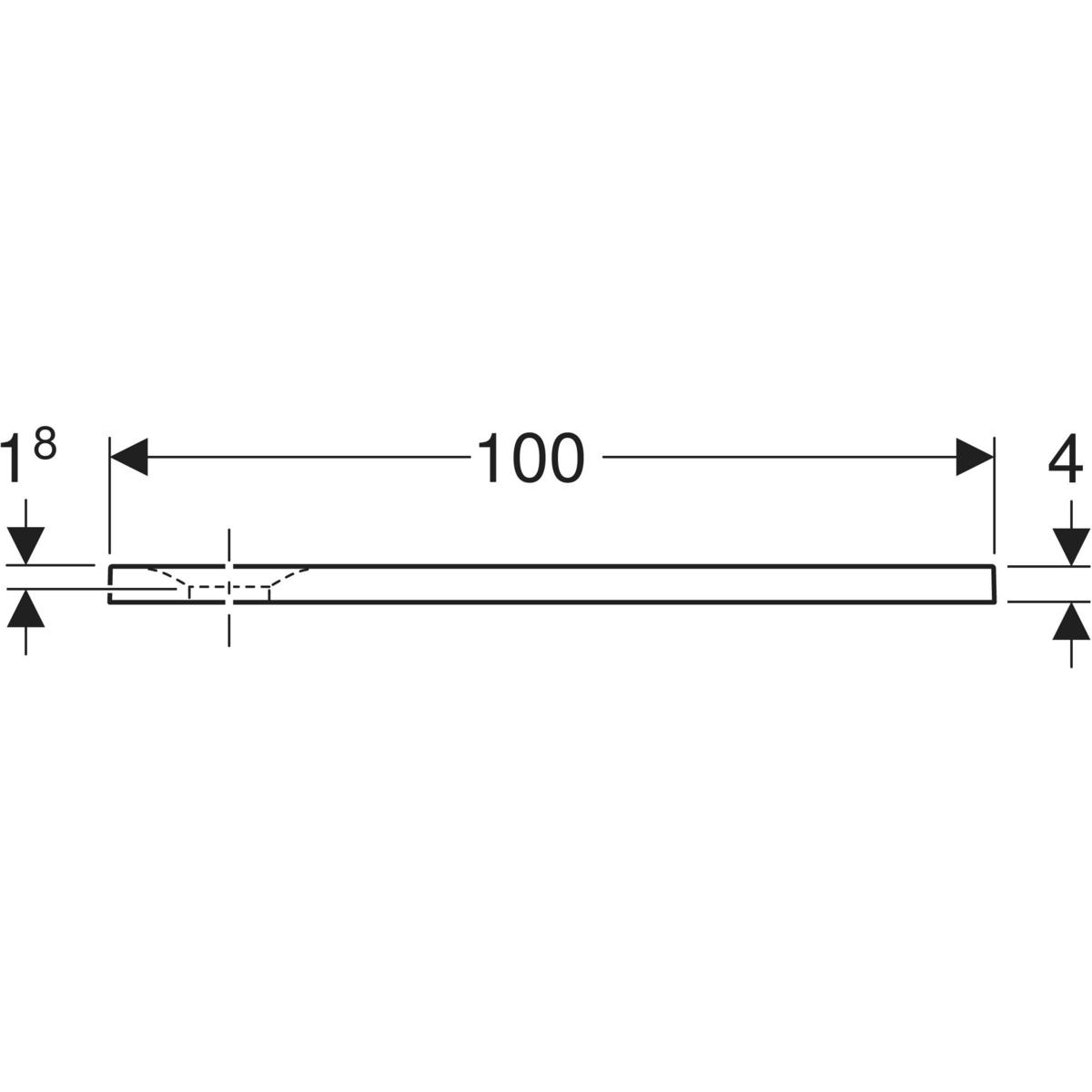 Receveur de douche Geberit Olona 100 x 100 cm - vue 3
