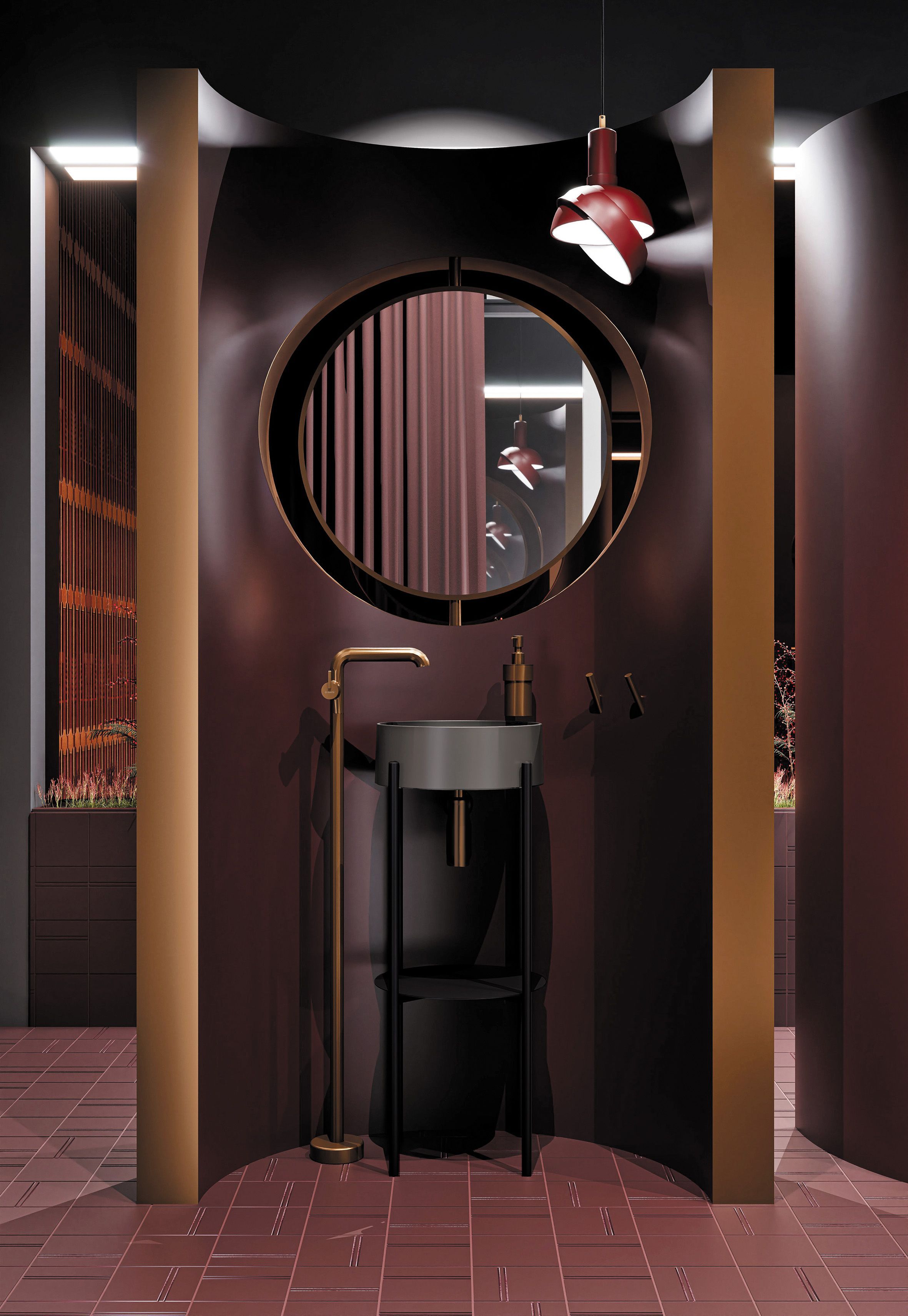 Siphon de lavabo Deante rond en PVD bronze brossé - vue 5