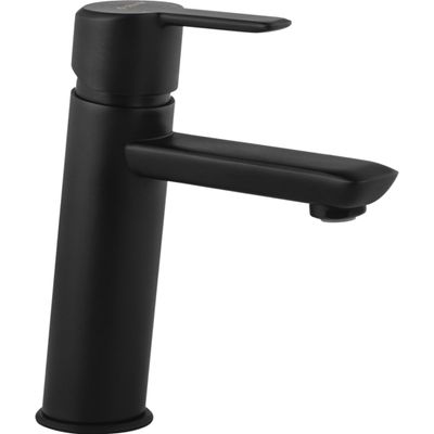 Deante Arnika 100 Basin Mixer Without Waste in Matte Black
