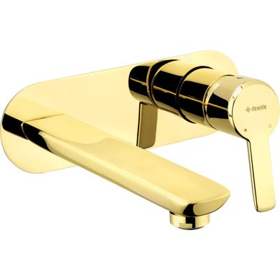 Deante Arnika 180 mm Polished Gold Concealed Basin Mixer