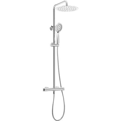 Colonne de douche ronde Deante 250 avec mitigeur thermostatique en chromé