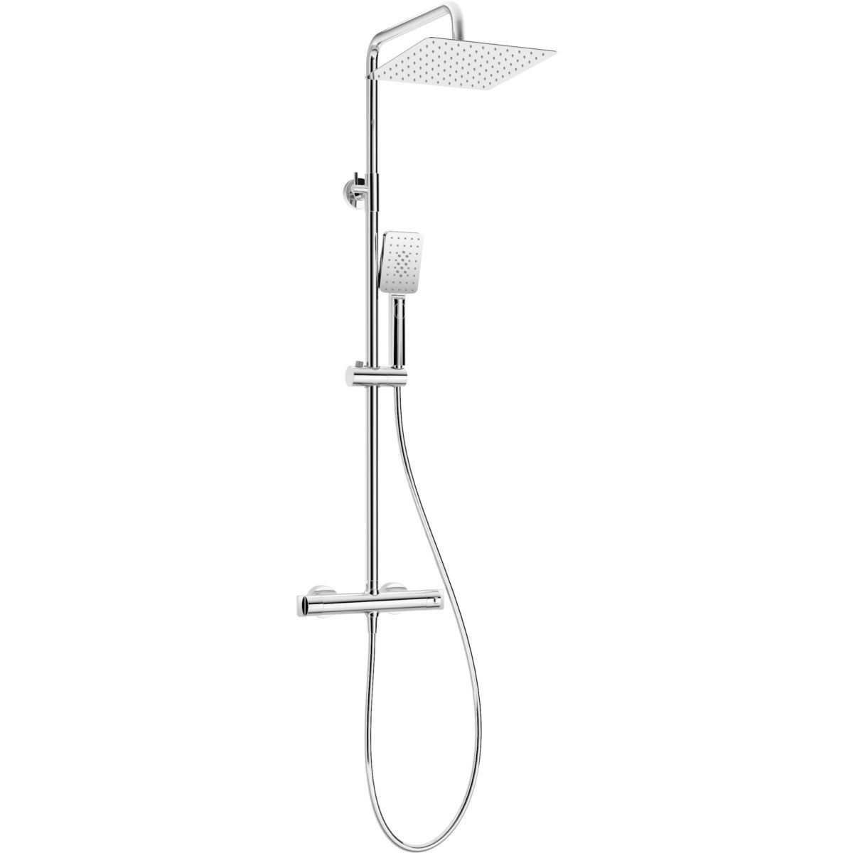 Square Shower Column Deante 250 with Chrome Thermostatic Mixer
