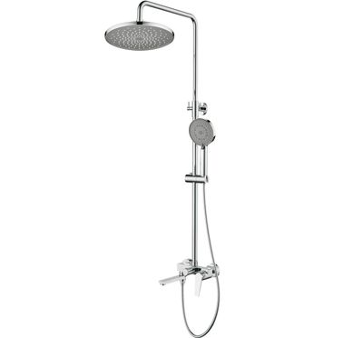 Colonne de douche Showerpipe Neo Ivo 225 avec mitigeur de douche et bec verseur en chromé