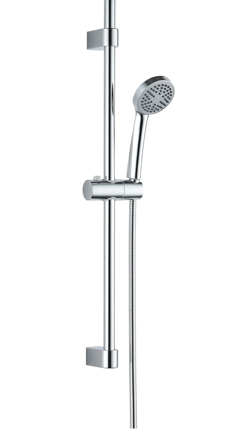 Barre de douche Neo Loco avec douchette à main 1 jet et flexible en chromé