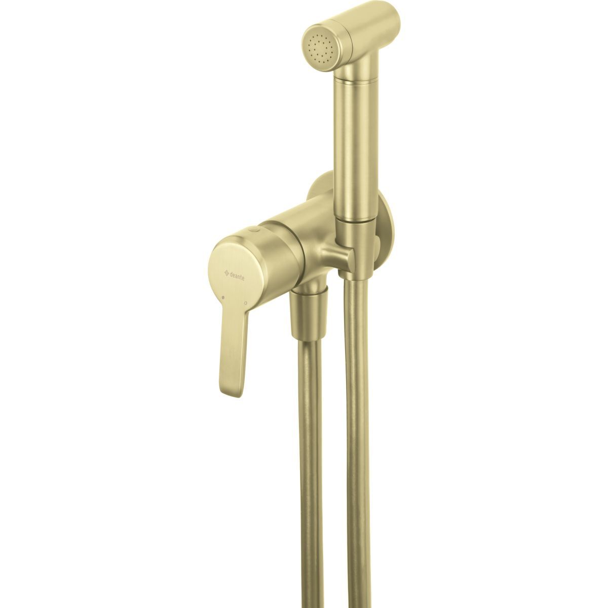 Hygienic WC Set with Built-in Mixer Deante Arnika in Brushed Gold PVD with 120 cm Hose