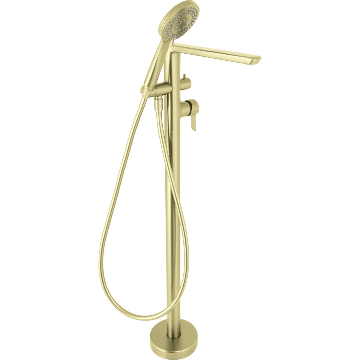 Bath/Shower Mixer Deante Arnika for Floor Installation in Brushed Gold