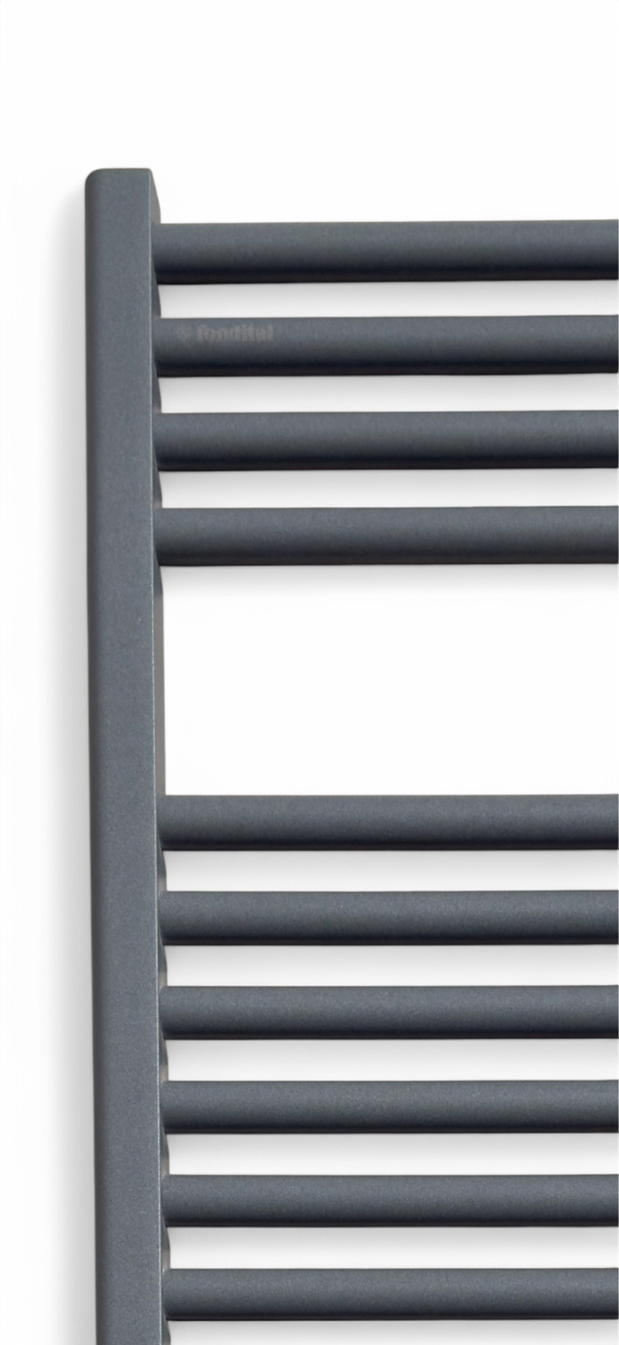 Radiateur sèche-serviettes en aluminium Fondital Cool 116 x 45 cm en finition graphite mat