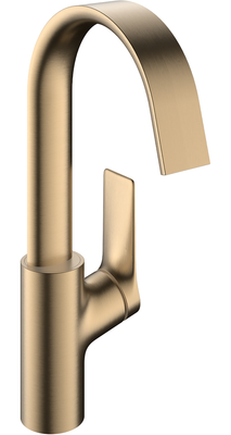 Mitigeur de lavabo Hansgrohe Vivenis 210 avec bec orientable, tirette et vidage en bronze brossé