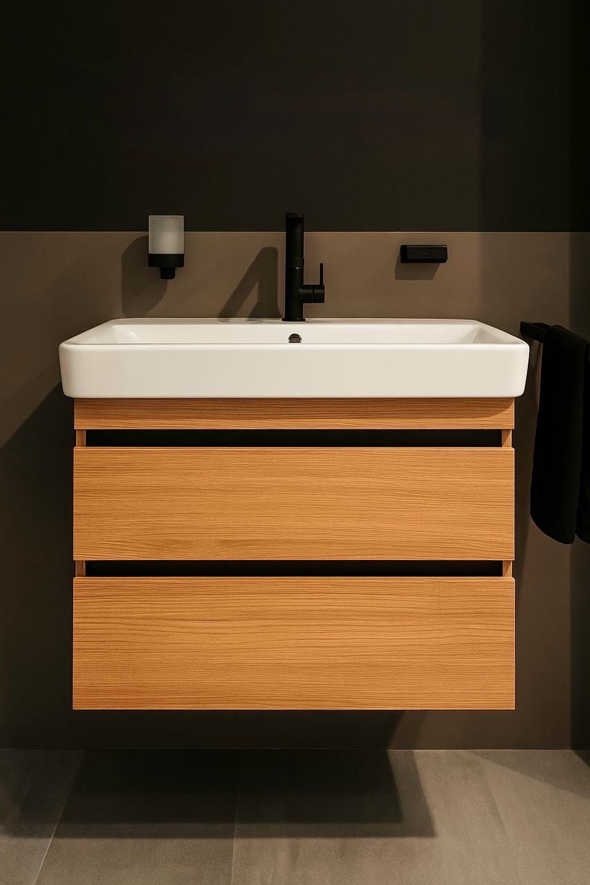 Meuble de salle de bains à deux tiroirs pour lavabo Geberit Smyle 90 cm