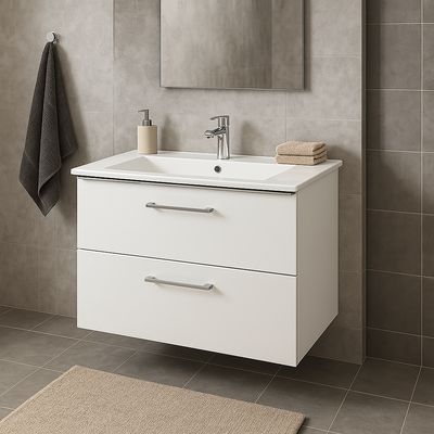 Bathroom Furniture Comete 72 cm with Two Drawers (without Basin)