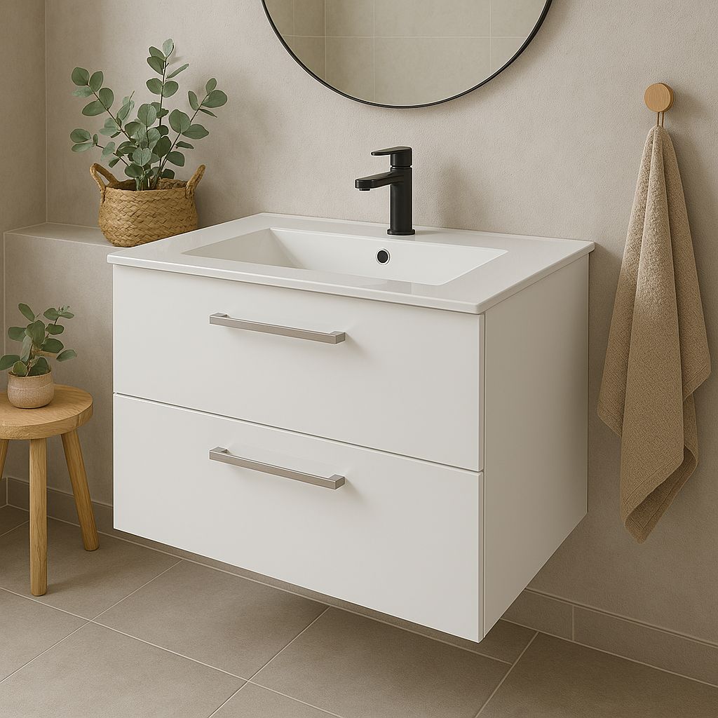 Comete 96 cm Bathroom Cabinet with Two Drawers (Without Basin)