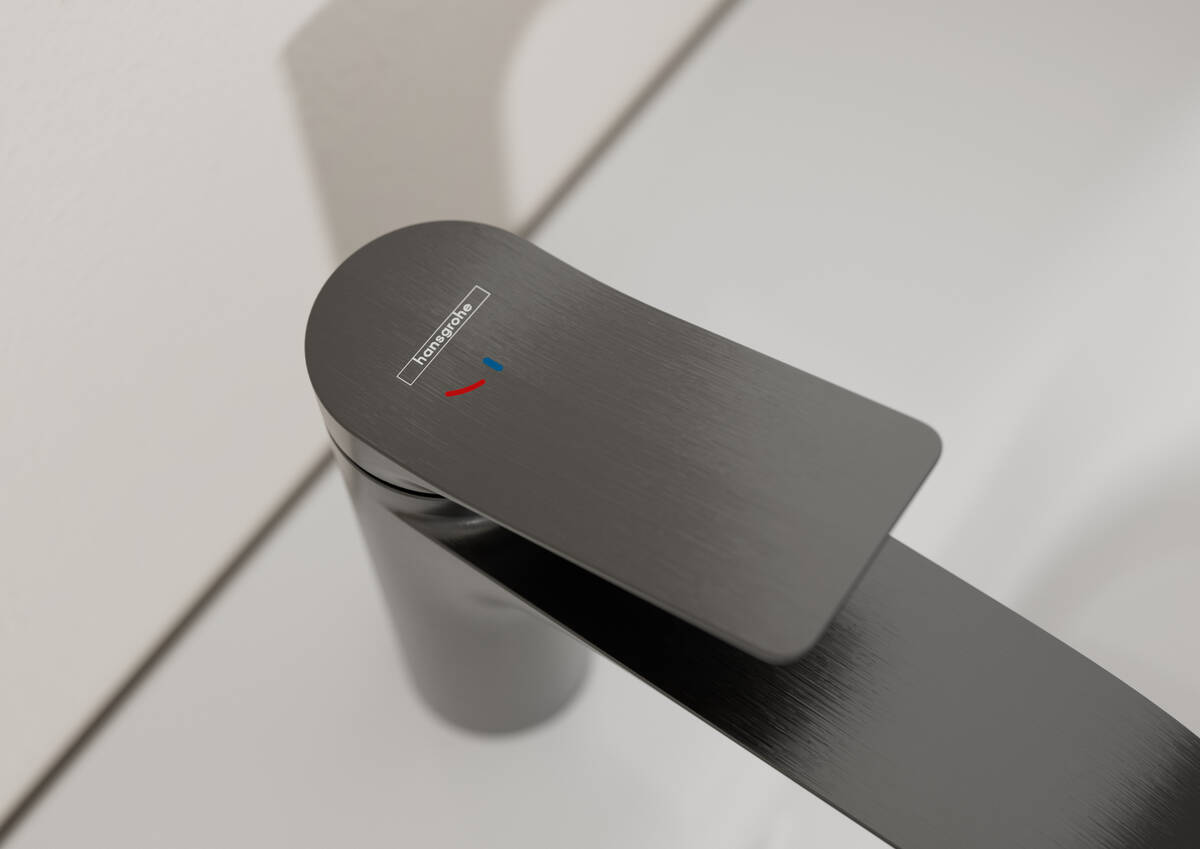 Mitigeur de lavabo Hansgrohe Vivenis CoolStart 110 avec tirette et vidage en noir chromé brossé - vue 2