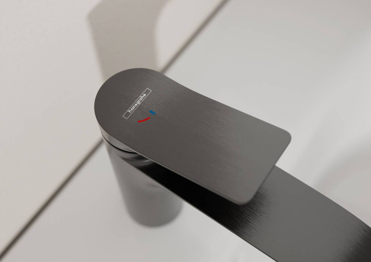 Mitigeur de lavabo Hansgrohe Vivenis CoolStart 110 avec tirette et vidage en noir chromé brossé