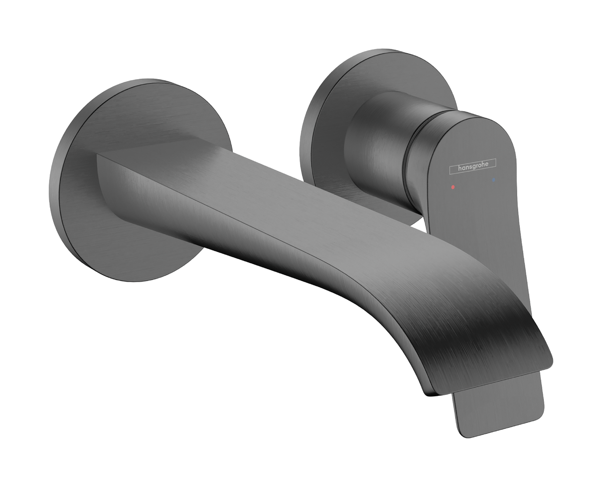 Mitigeur de lavabo encastré Hansgrohe Vivenis 195 mm en noir chromé brossé