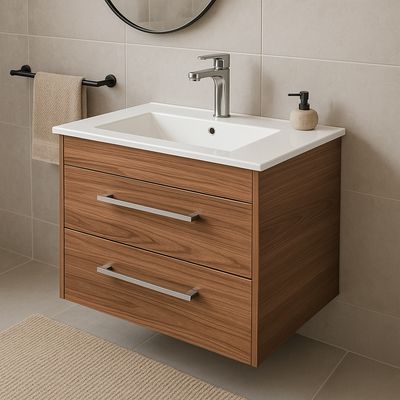 Meuble de salle de bains Oceana 56 cm à deux tiroirs (sans vasque)