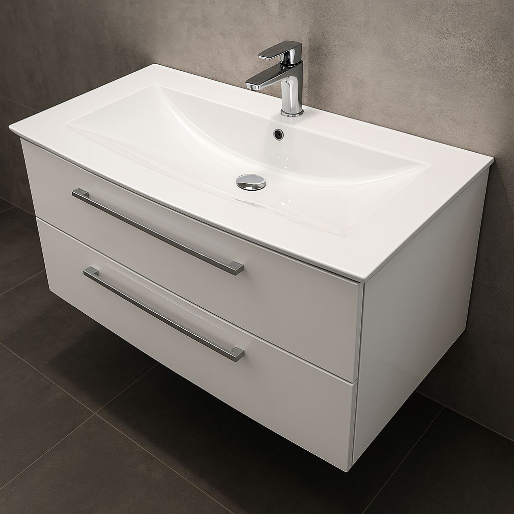 Lido 122 cm Bathroom Cabinet with Two Drawers (without Basin)