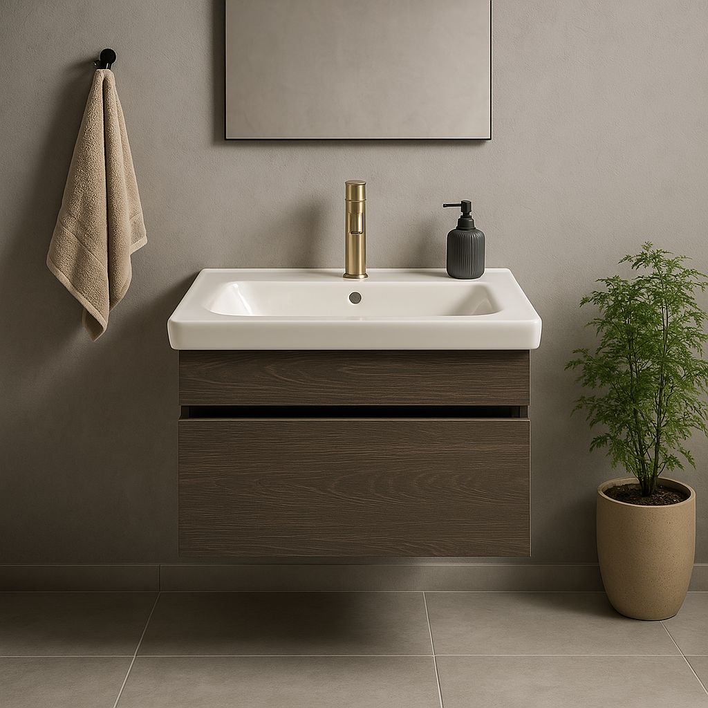 Meuble de salle de bains à un tiroir pour lavabo Geberit Selnova Square 55 cm (sans vasque)