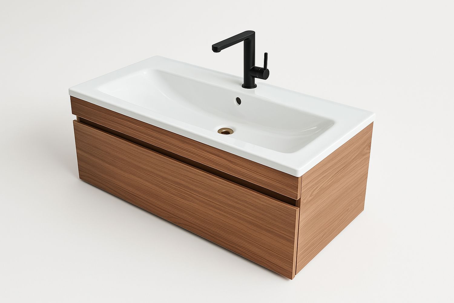 Meuble de salle de bains à un tiroir pour lavabo Geberit Selnova Square 100 cm (sans vasque)