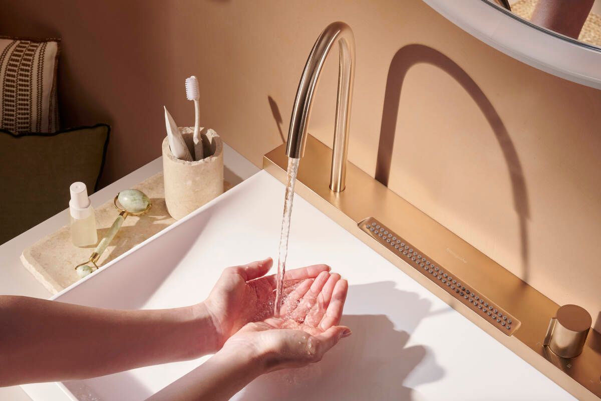 Lavabo à poser Hansgrohe Avalegra AquaUnit avec mitigeur en bronze brossé — vue 5