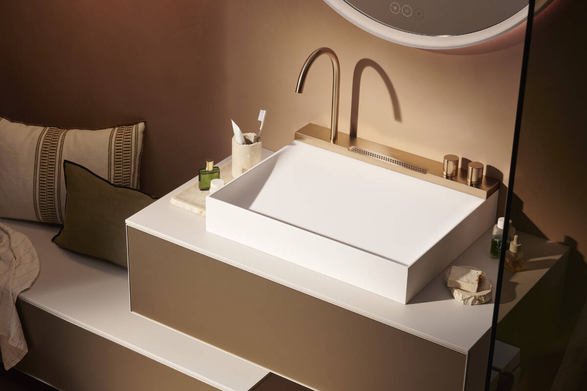 Lavabo à poser Hansgrohe Avalegra AquaUnit avec mitigeur en bronze brossé - vue 4