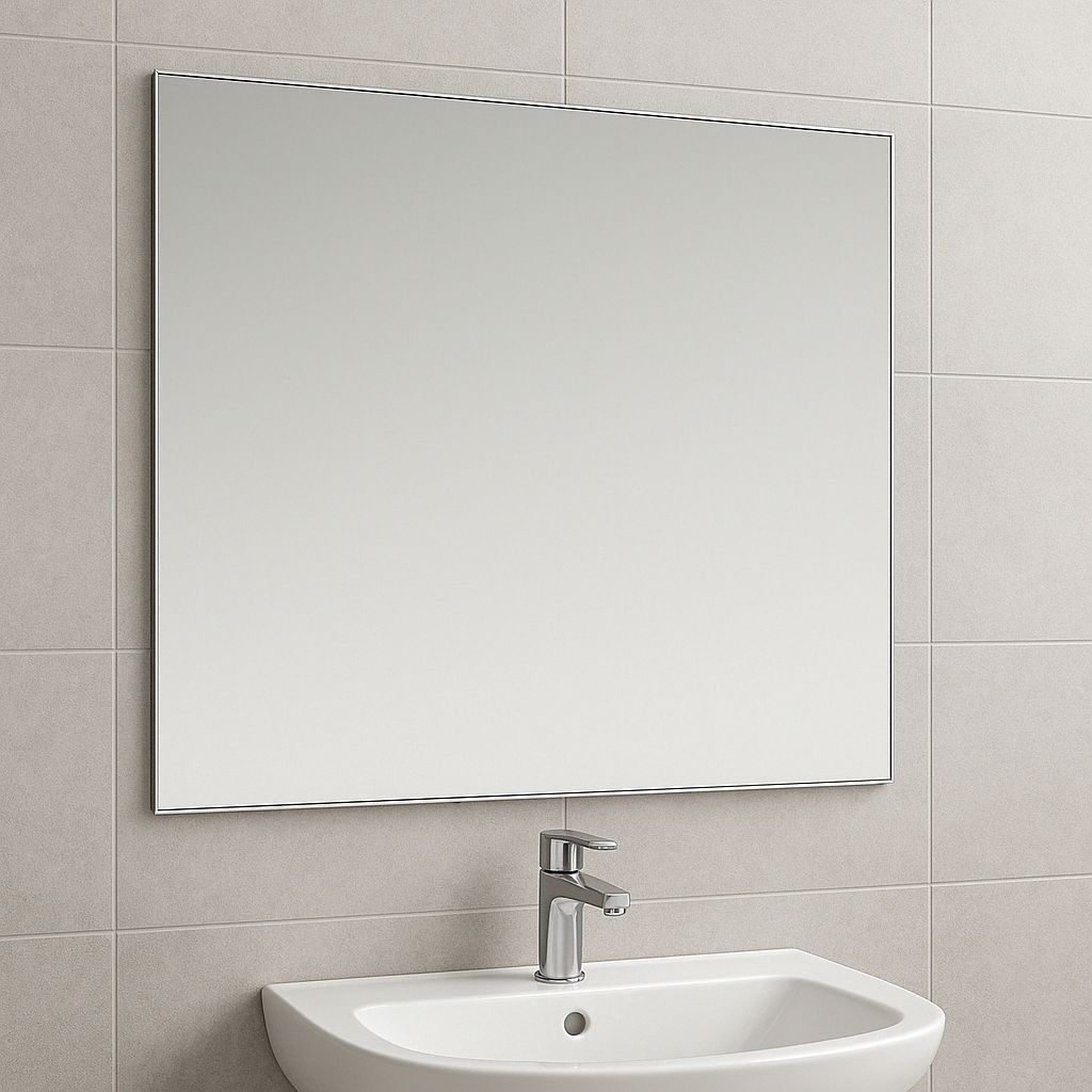 Bathroom Mirror 100 x 80 cm Frameless