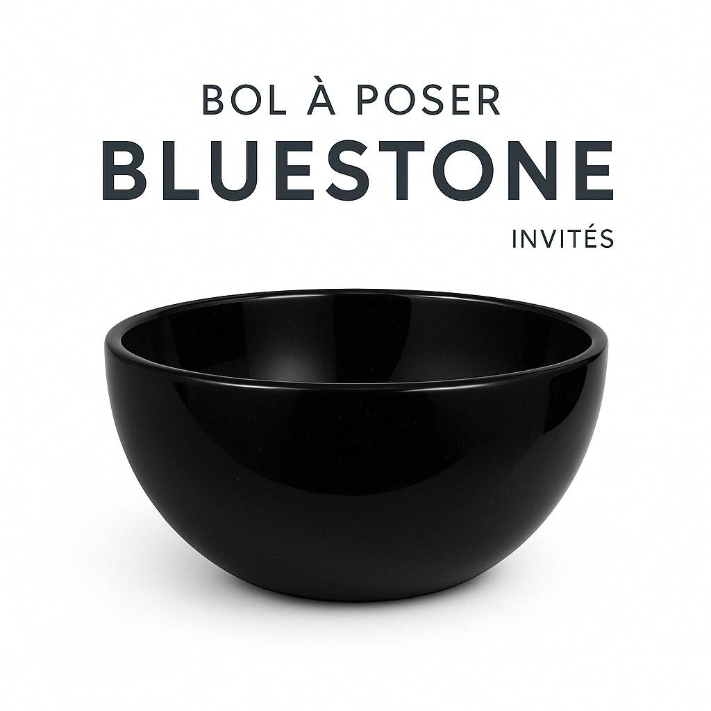 Bol à poser &quot;Invités&quot; 30 cm granité noir