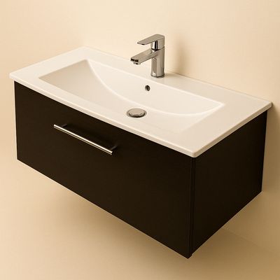 Meuble de salle de bains Lido 122 cm à un tiroir (sans vasque)