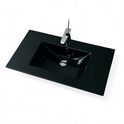 Comete 96 cm black granite basin top