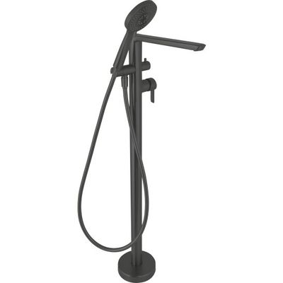 Mitigeur de bain / douche Deante Arnika pour montage au sol en noir mat