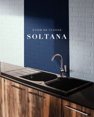 Évier de cuisine encastrable Soltana 116 cm x 50 cm