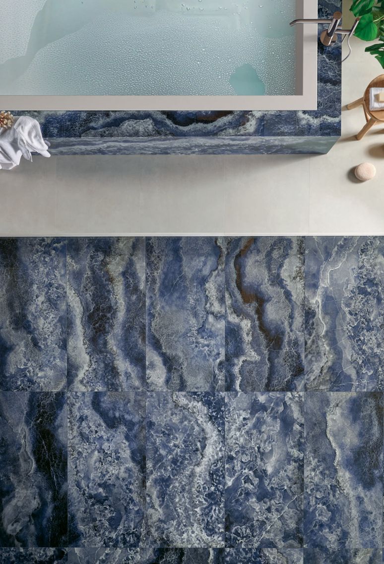 Grès cérame Onyx Diamond Blumarine poli 60 x 120 cm - Tagina