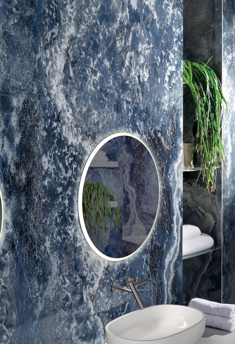 Grès cérame Tagina Onyx Diamond Blumarine brillant 60 x 120 cm, rectifié