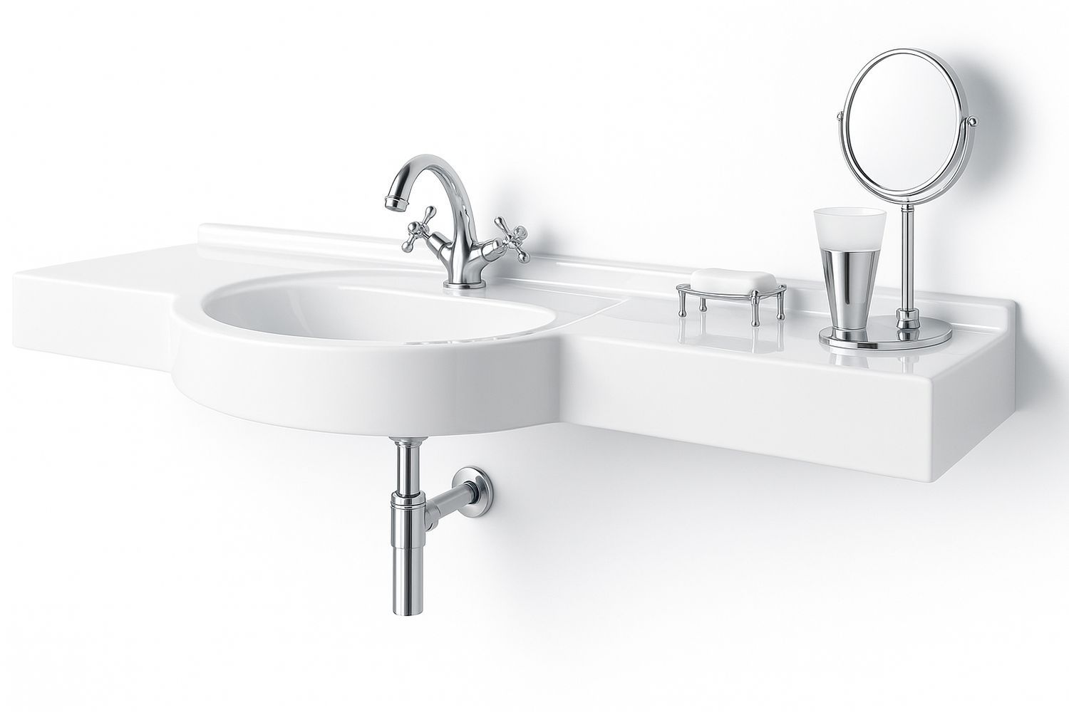 Riviera Basin Countertop (100 to 140 cm) x 54 cm