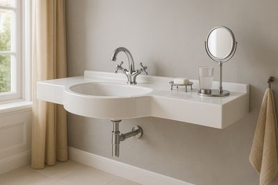 Plan-vasque Riviera (100 à 140 cm) x 54 cm