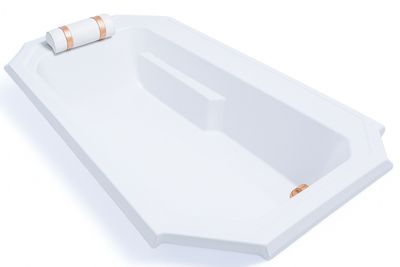 Baignoire Luxor 180 x 102 cm avec repose-tête intégré