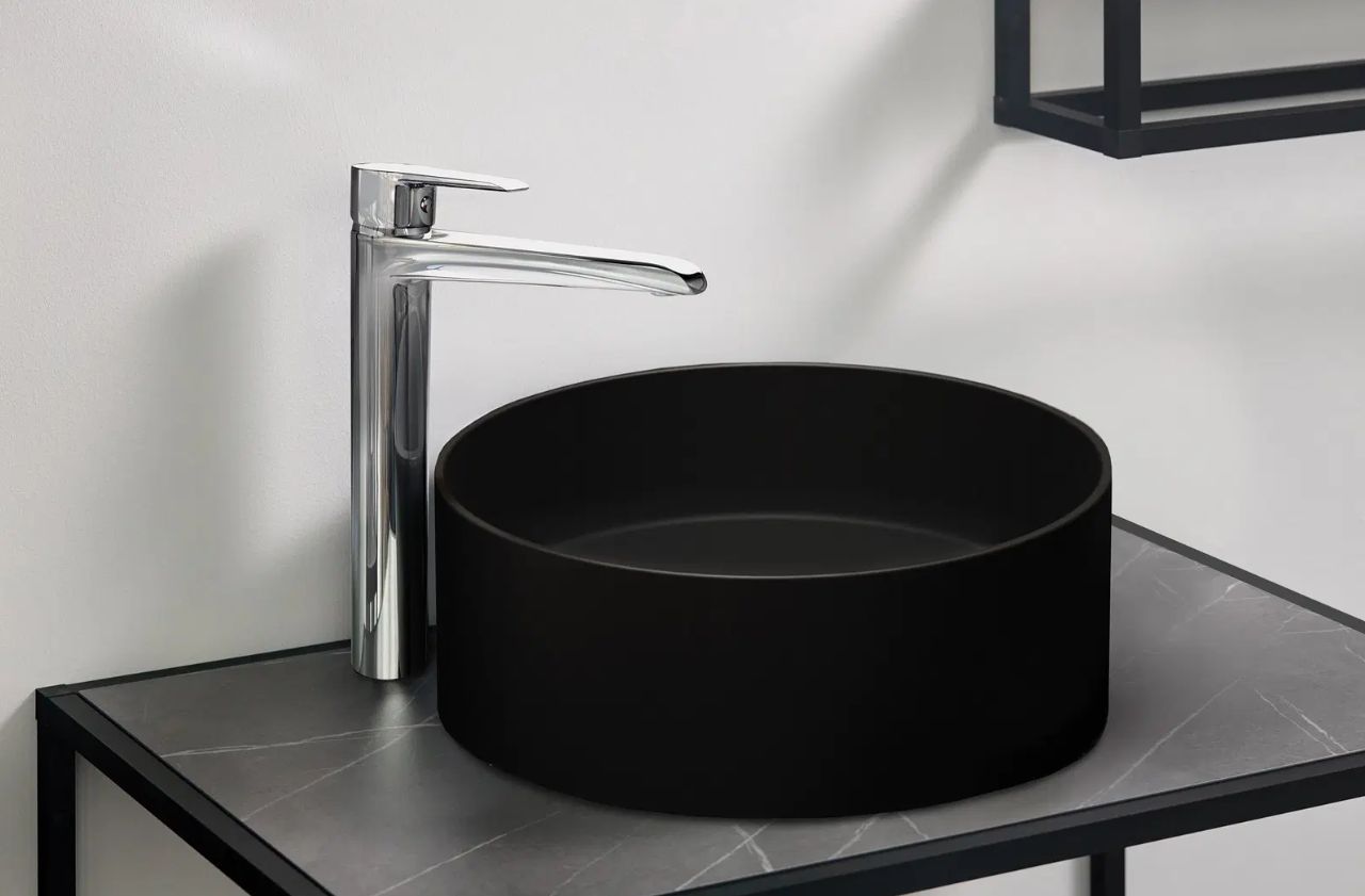 Mitigeur de lavabo rehaussé Deante Corio 253 sans bonde en chromé