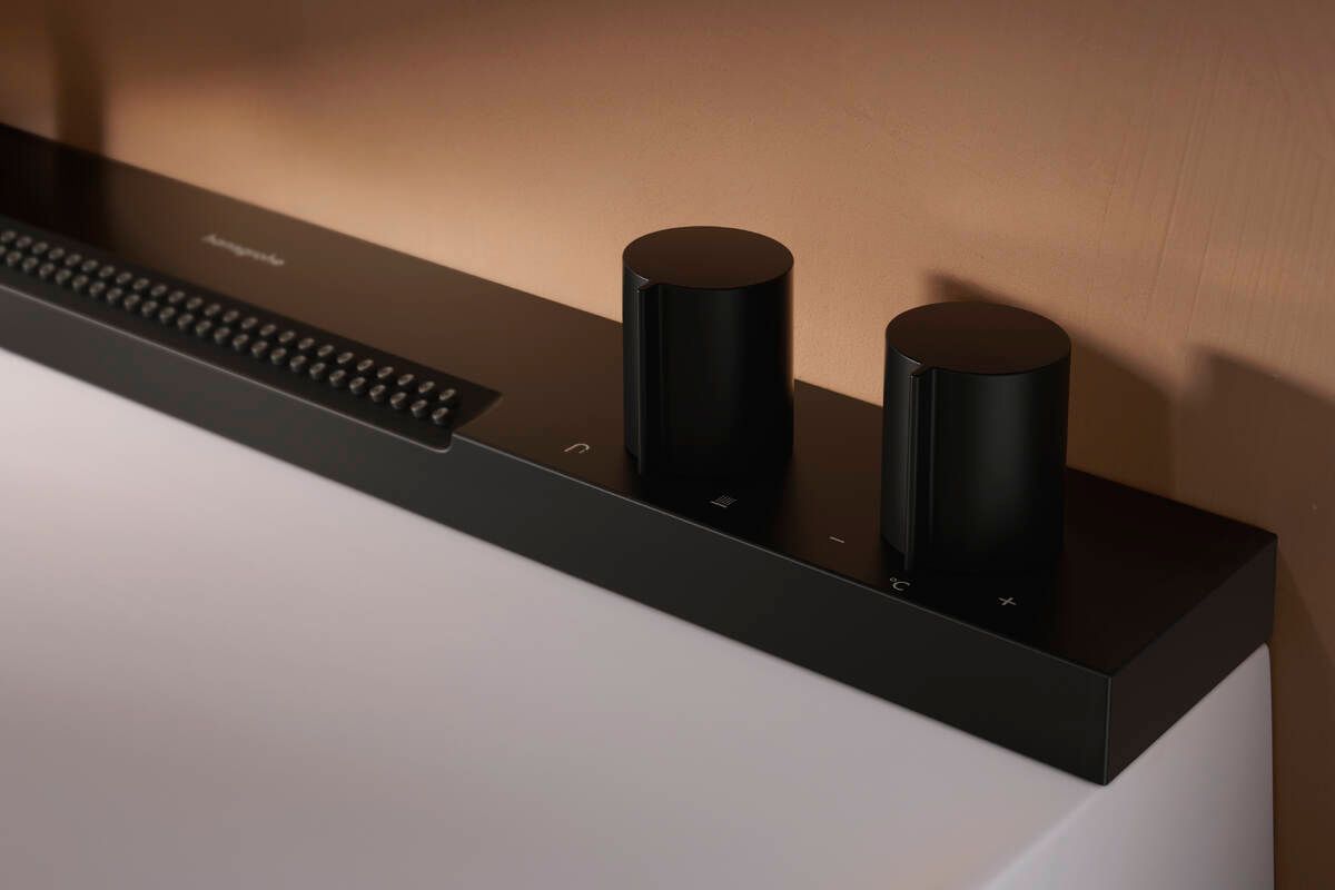Lavabo à poser Hansgrohe Avalegra AquaUnit avec mitigeur en noir mat