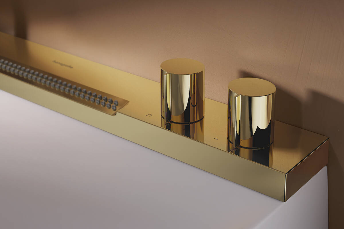 Lavabo à poser Hansgrohe Avalegra AquaUnit avec mitigeur en doré poli - vue 2