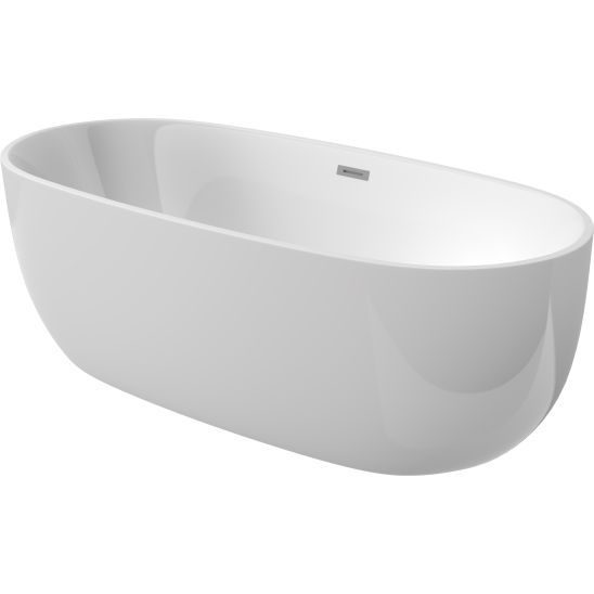 Oval freestanding acrylic bathtub Deante Alpinia - 160 x 75 cm