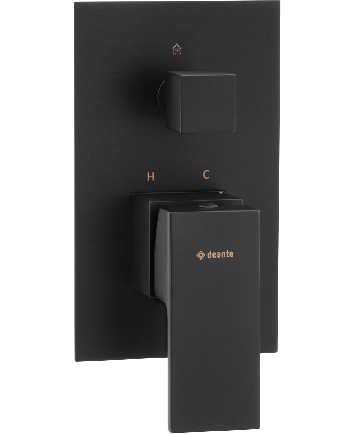 Shower Mixer Deante Anemon with Matte Black Shower Switch