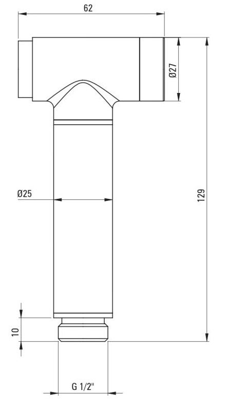 Douchette WC Deante pour toilette intime bidette en titane — vue 3