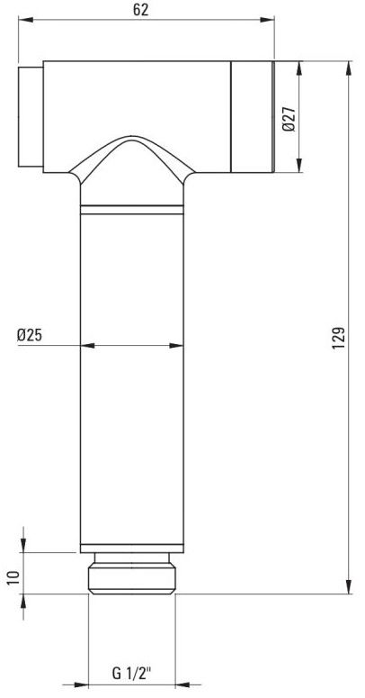 Douchette WC Deante pour toilette intime bidette en acier inoxydable brossé — vue 3