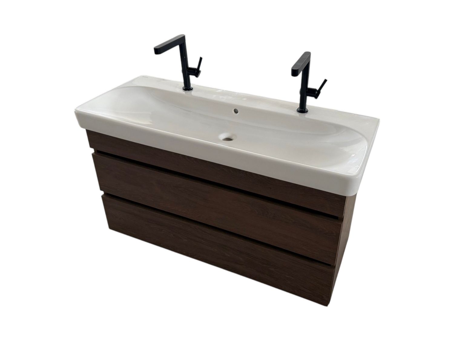 Meuble de salle de bains à deux tiroirs pour lavabo Geberit Smyle 120 cm