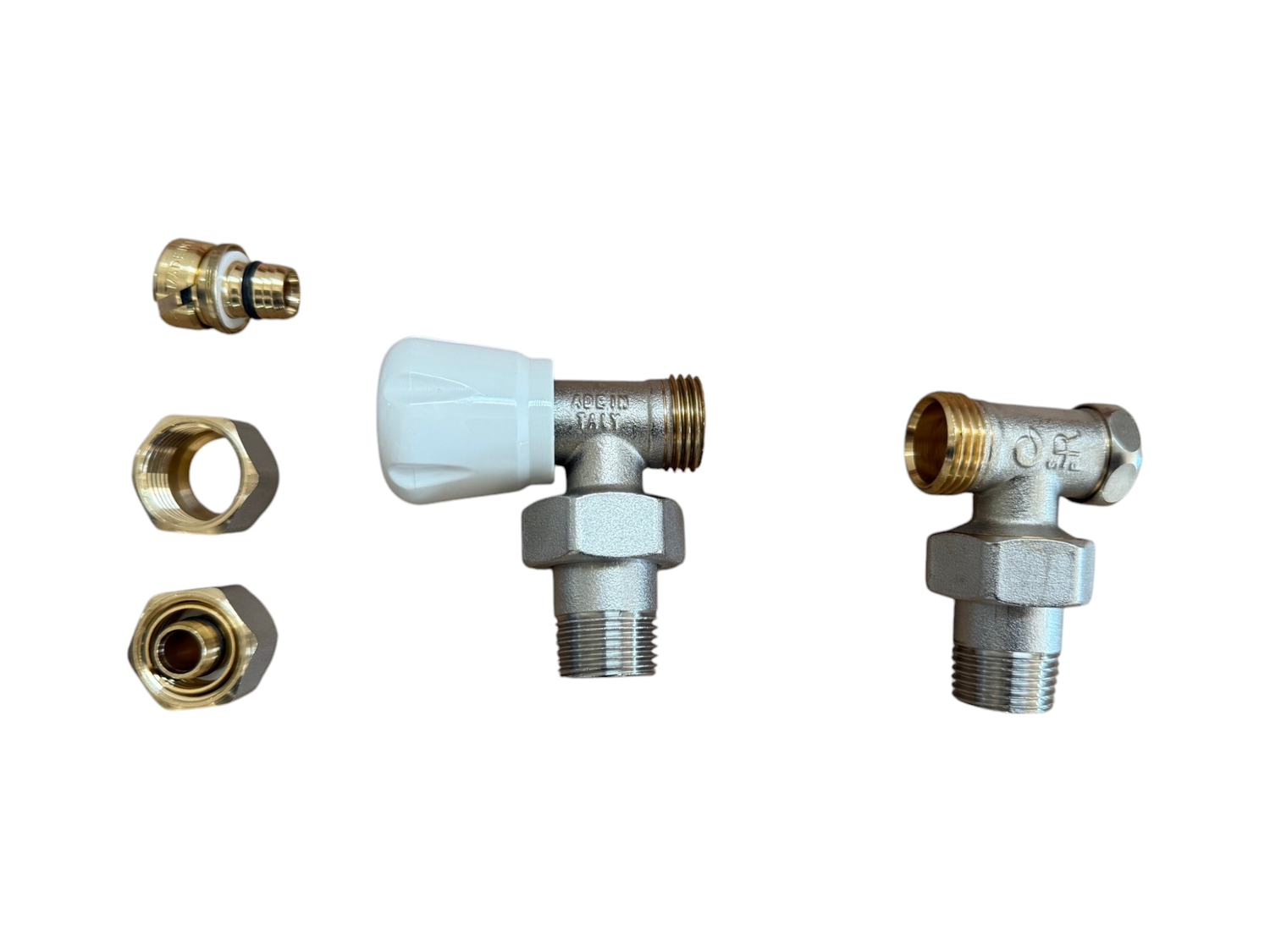 Couple robinet radiateur COMISA 1/2&quot; x 16 multicouche