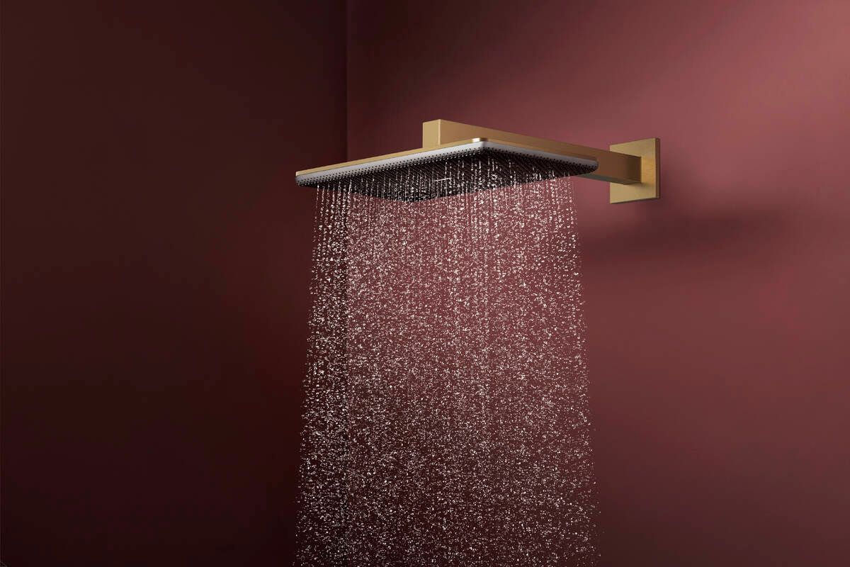 Douche de tête Hansgrohe Raindance Alive Q 340 2 jets avec bras de douche en bronze brossé