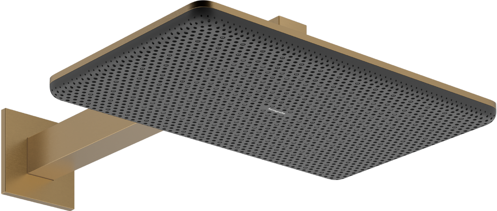 Douche de tête Hansgrohe Raindance Alive Q 340 2 jets avec bras de douche en bronze brossé